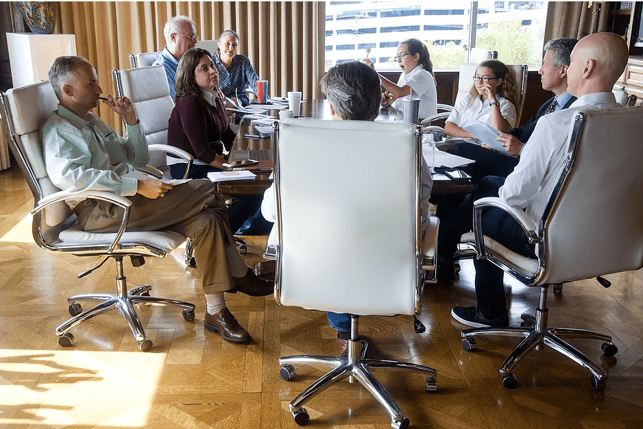 Board meeting discussion